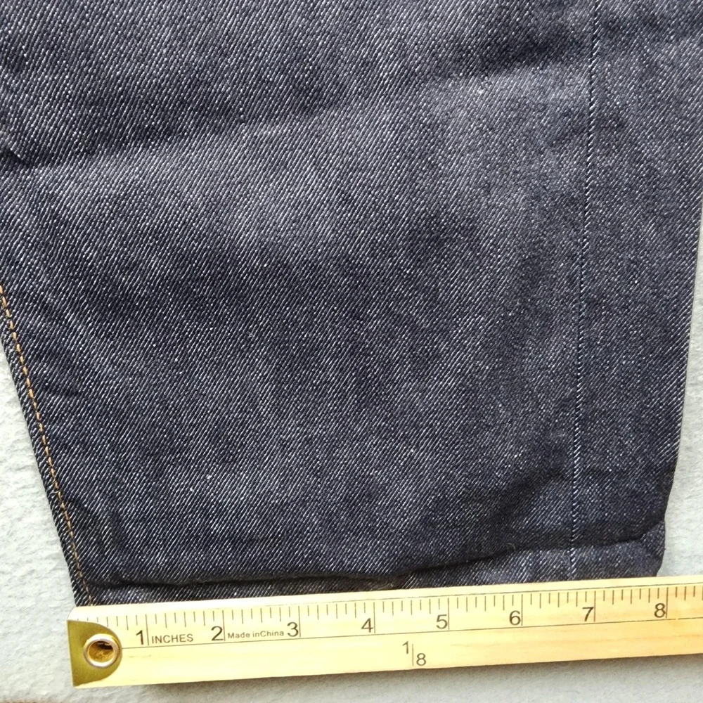 Levi's 505 Regular Jeans Mens 34x36 Dark Blue Wash Selvedge Straight Denim NWT